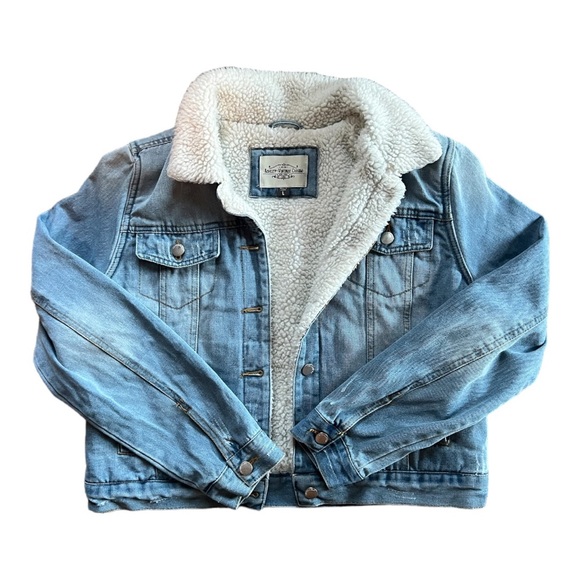 Jackets & Blazers - Jean Jacket with Sherpa Lining